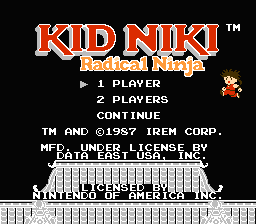 Kid Niki: Radical Ninja title screenshot